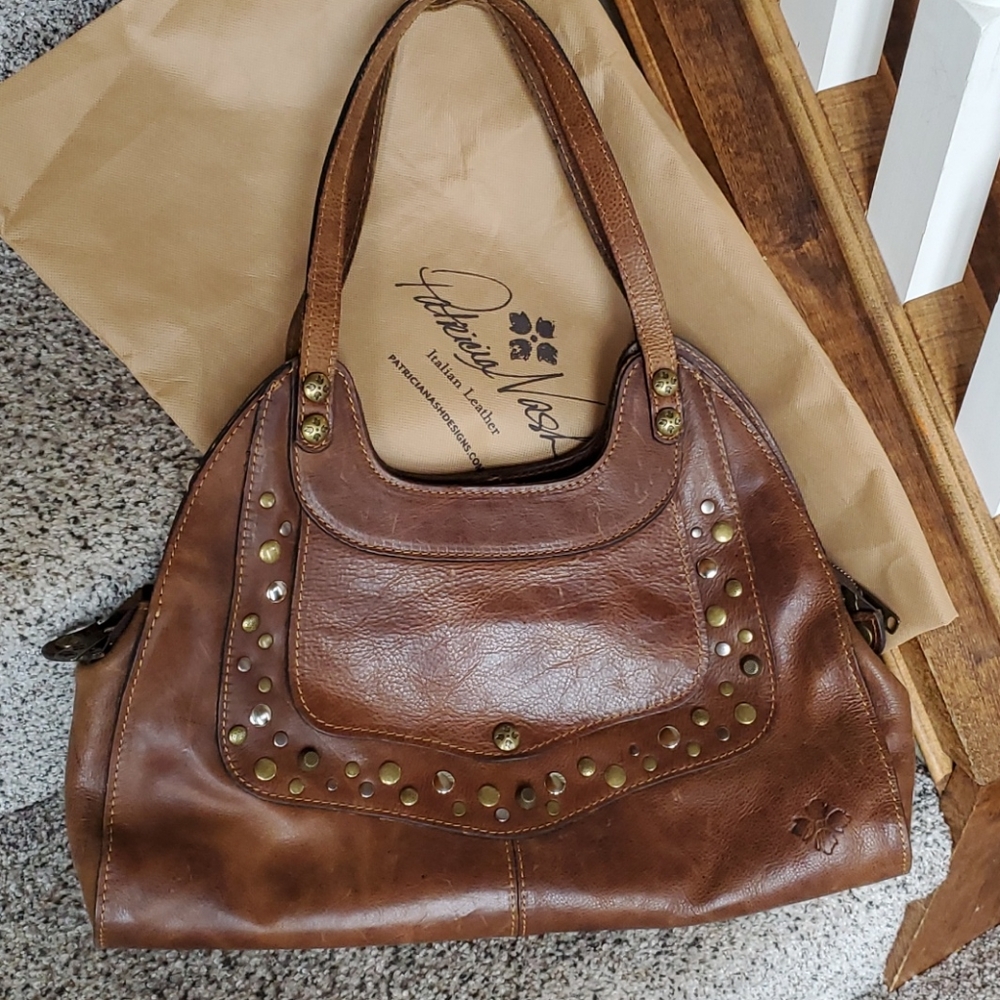 Patricia Nash studded leather handbag.
